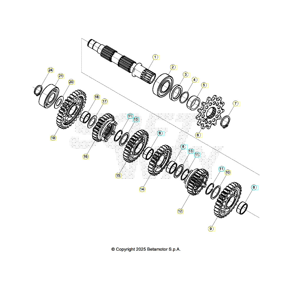 Beta RR250RC 26 Getriebe 2 Ersatzteile
